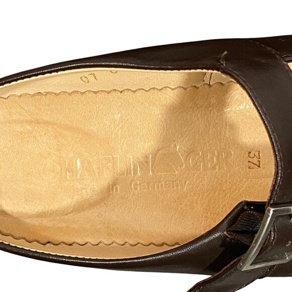 Haflinger mary Jane slip on clog shoes brown leather women’s 37 minimalist - Picture 8 of 14